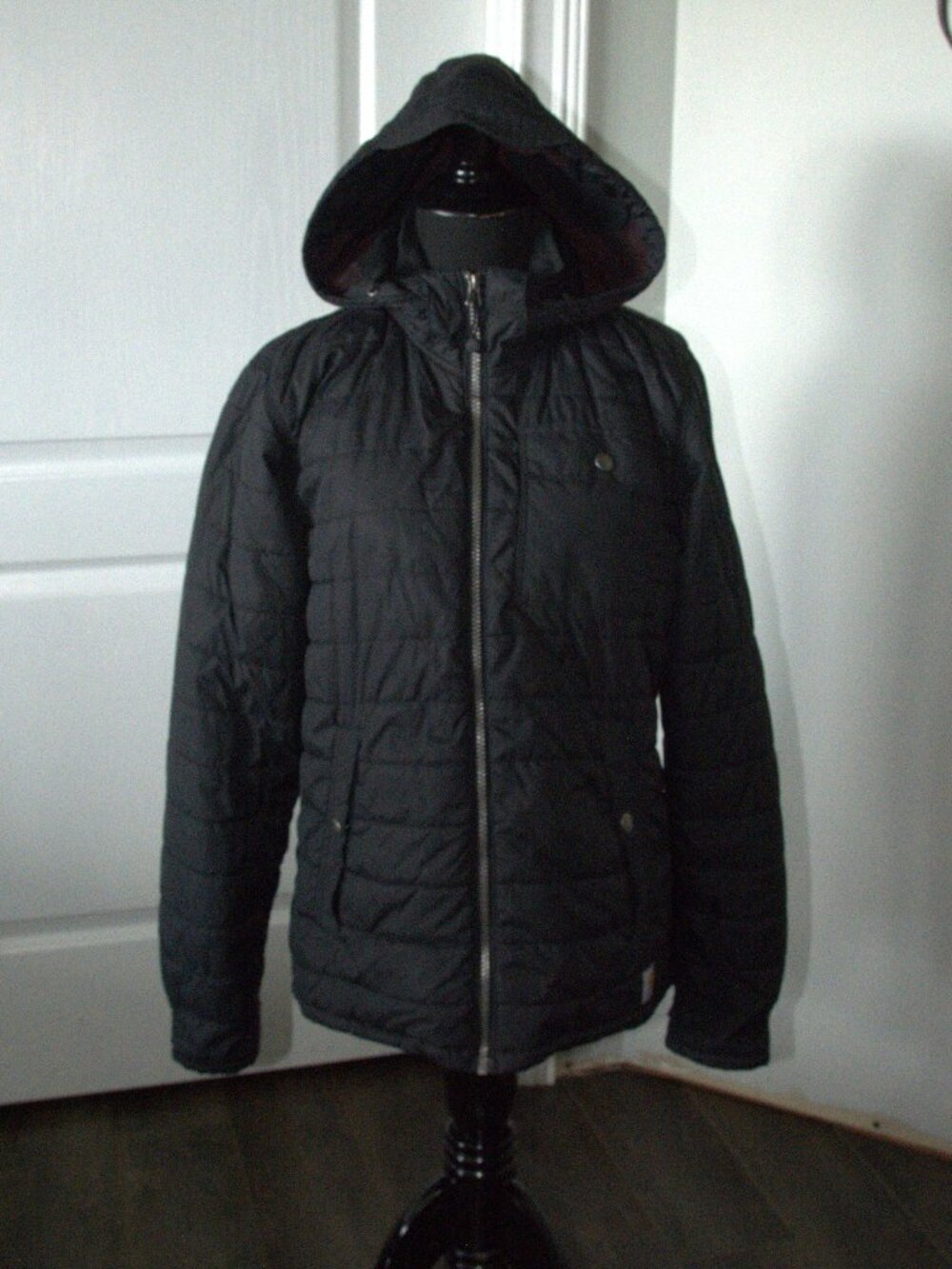 Carhartt Women's Quilted Hooded Insulated Jacket Full Zip Front size Medium